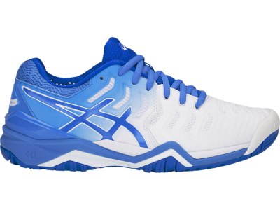 Zapatos de Tenis Asics Gel-resolution 7 Mujer Blancos Azules | MX5759-995