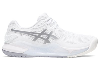 Zapatos de Tenis Asics Gel-resolution 9 Mujer Blancos Plateados | MX2073-060