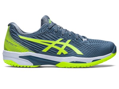 Zapatos de Tenis Asics Solution Speed FF 2 OC Hombre Grises Azules Verdes | MX9642-407