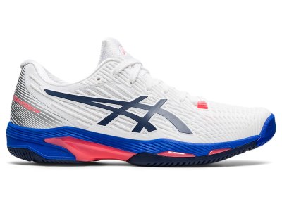 Zapatos de Tenis Asics Solution Speed FF 2 Mujer Blancos Azul Marino | MX9952-540